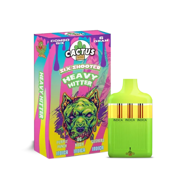 Cactus Labs Six Shooter Heavy Hitter Purple Punch + OG Kush + Gusher (All Indica)