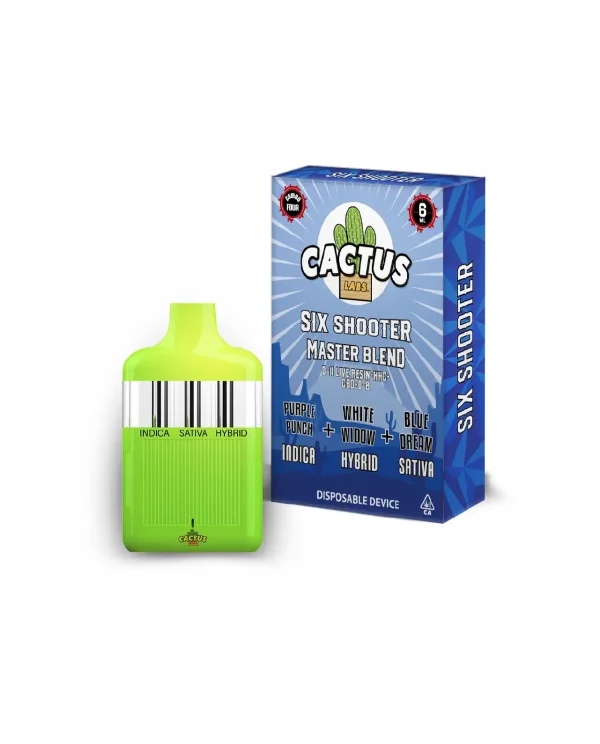 Cactus Labs Six Shooter Master Blend Purple Punch + White Widow + Blue Cream ( Indica + Hybrid + Sativa )